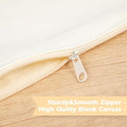Reginary 80 Pack Canvas Zipper Makeup Bags Bulk Pencil Pouches Blank DIY Craft - Image 3