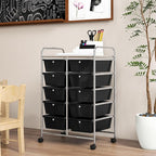 GOFLAME 10-Drawer Rolling Storage Cart, Art Craft Storage Organizer on Wheels - Image 9