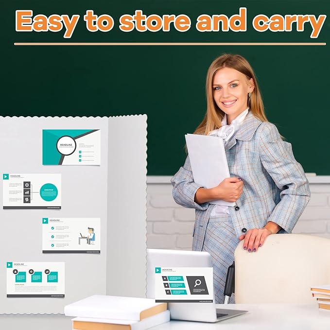 Ctosree 18 Pcs 48 * 36inch Tri Fold Poster Board Bulk, Science Fair Project - Image 5