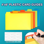 H4D 4x6 Index Card Case with 100 Heavyweight Ruled Index Cards and Dividers - Image 4