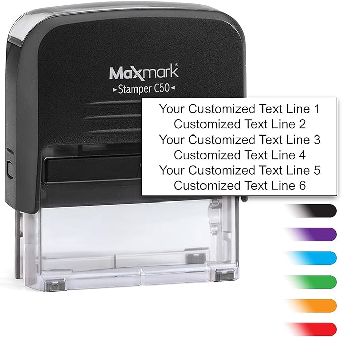 Custom Self Inking Rubber Stamp by Maxmark