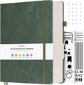 OFFIGIFT Bullet Dotted Journal, Large A4 Hardcover Leather Journal, 312 by OFFIGIFT