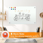 H-Qprobd Dry Erase White Board 48"x36" Glass Magnetic Whiteboard - Image 4