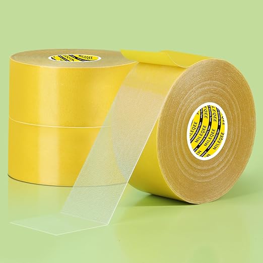 MILEQEE 3Pack Double Sided Tape Heavy Duty, 2in x 66FT, Super Sticky Resistente by MILEQEE
