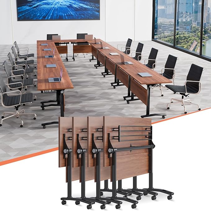Conference Table, 55.1''Folding Conference Room Table by Unknown