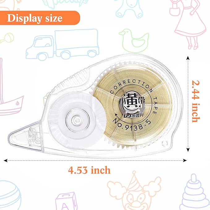 Zonon 4 Pieces Correction Tape Cream Color Beige Corrective Tape Eraser 100 - Image 4