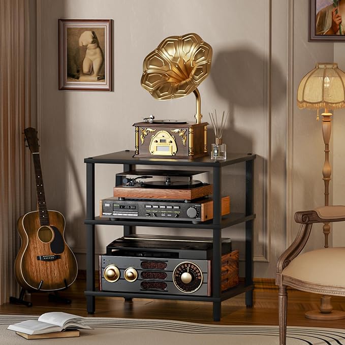 3-Tier AV Media Player Stand, Stereo Cabinet, Modern Stereo Cabine, Game - Image 6