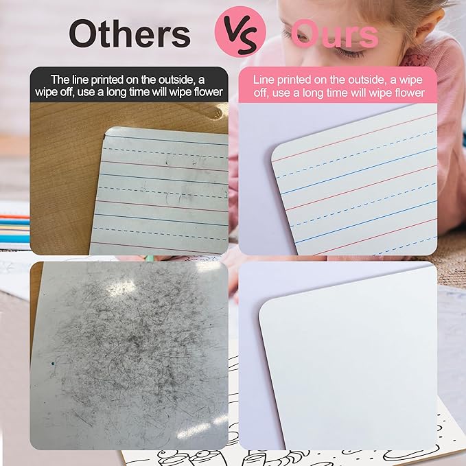 Dry Erase Boards 6 Pack, Double Sided Small Whiteboards - Image 6