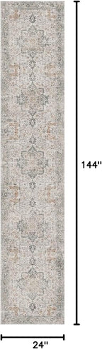 GENIMO Runner Rug 2x12, Non Slip Vintage Hallway Runner Rugs, Low Pile - Image 2