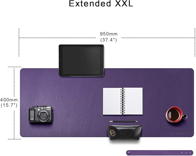 Mydours 38"x16" Large Desk Pad, PU Leather Desk Mat - Image 4