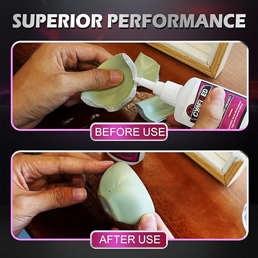 Super Glue Liquid, Instant Clear Cyanoacrylate Medium Thick Viscosity Adhesive - Image 5