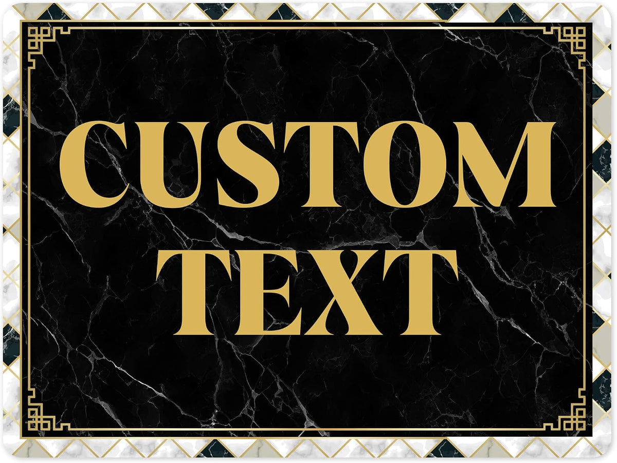 Custom Sign, Custom Street Sign, 11 Font Colors, 13 Font Styles, 4 Hole Options