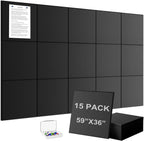 G Gamit Large Felt Wall Tiles Bulletin Board 59”x36”, Large Cork Board