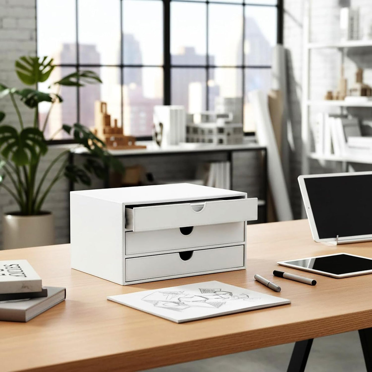 UnionBasic Document Organizer, 3-Drawer File Cabinet Document Storage Box, Of...