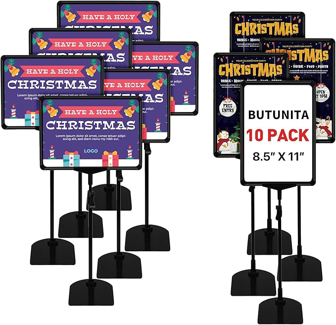 Sign Holder Stand, 8.5 x 11 Inch Sign Stand by BUTUNITA