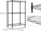 M MZG 3 Tiers Shelf Metal Storage Shelves Wire Rack Closet Organizers - Image 8