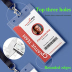 300 Pack Name ID Badge Holder, Plastic Badge Holder - Image 3