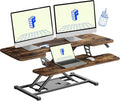 FLXISPOT 40in Standing Desk Converter, Height Adjustable Riser, Manual Lift by FlexiSpot