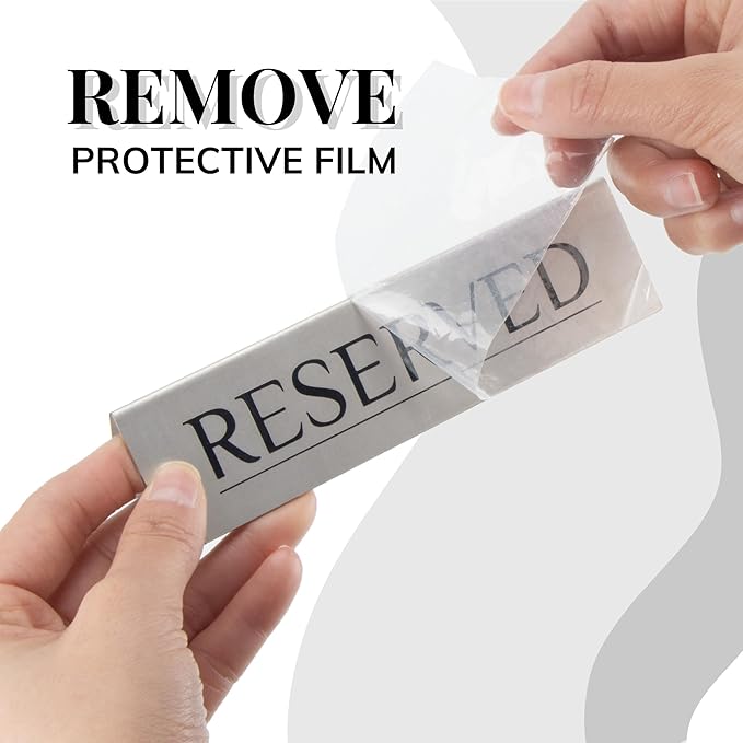 6 Reserved Table Signs – Silver Stainless Steel | Elegant, Durable & Reusable - Image 4