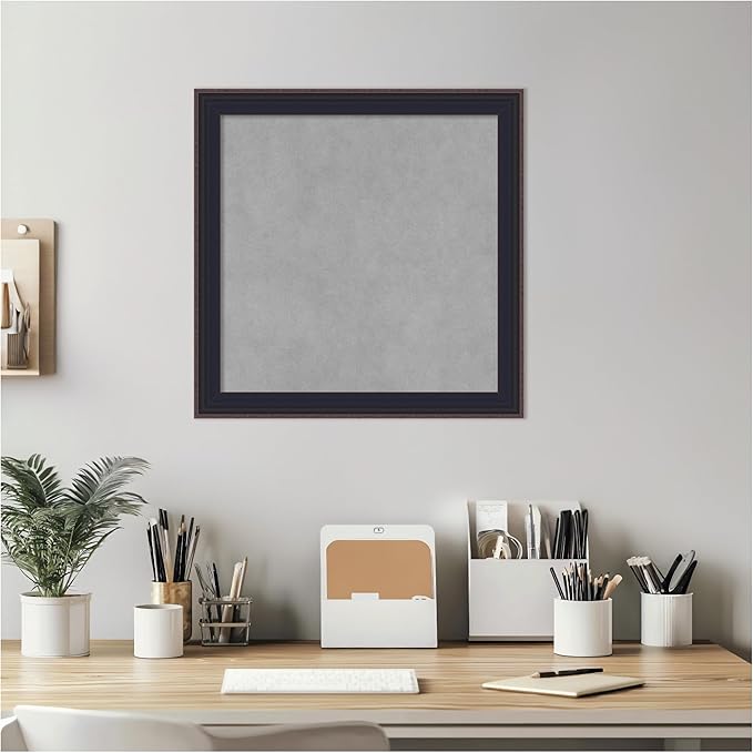 Amanti Art Black Framed Magnetic Board 19x19 Small Vision Board - Image 5