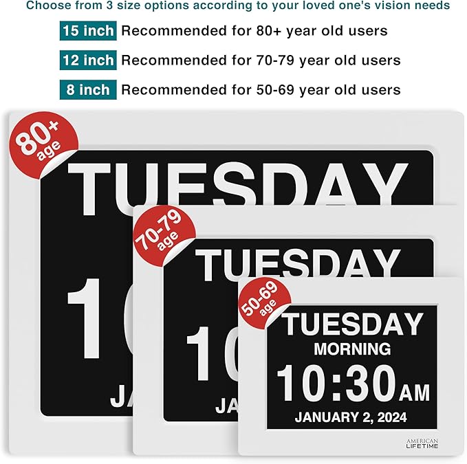 American Lifetime New 2026 Dementia Clock Large - Image 3