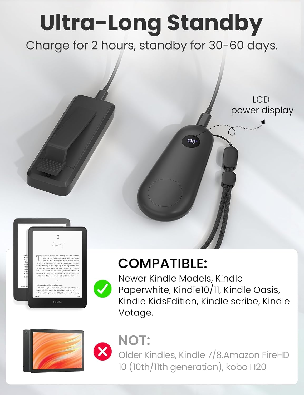 VOLTIFYMAX Tablet Stand with Page Turner Works with Kindle, Tablet Stand Floo...