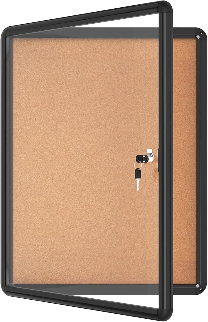 Mifuro 26"x20" Enclosed Bulletin Board, Lockable Weather-Resistant Aluminum by MifuroOfficeProduct