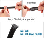 25ft - 1/4 inch PET Expandable Braided Sleeving – Black – Alex Tech Braided - Image 5