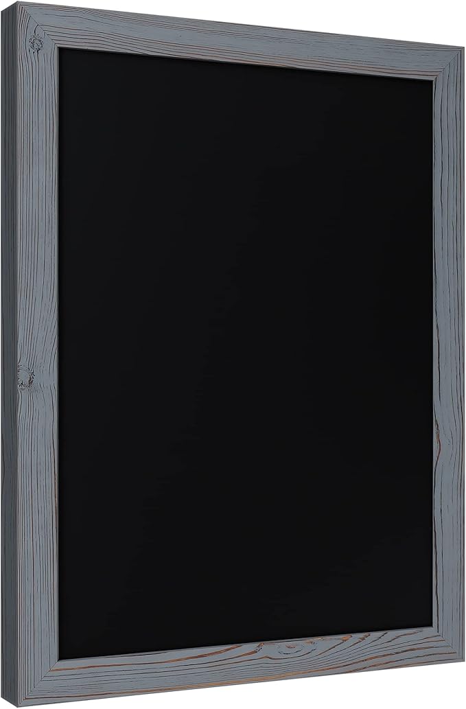 Rustic Grey Magnetic Wall Chalkboard, Large Size 18" x 24", Framed Chalkboard - Image 9