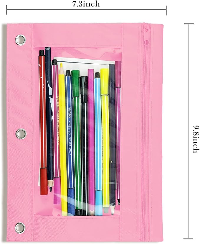 YoeeJob Pencil Pouch for 3 Ring Binder, Zipper Binder Pencil Pouches Bulk - Image 4