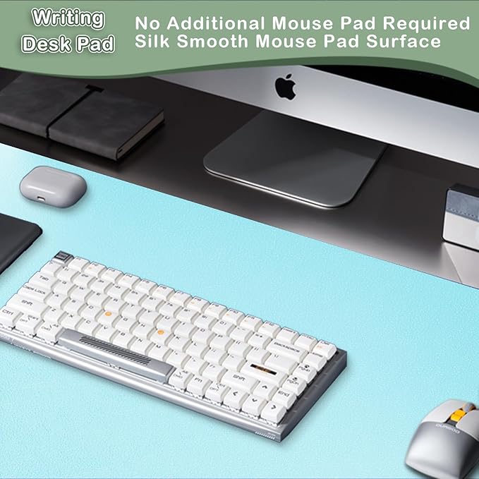 Boutilon Leather Desk Pad Protector, Non-Slip Mouse Pad, Laptop Desk Pad - Image 5