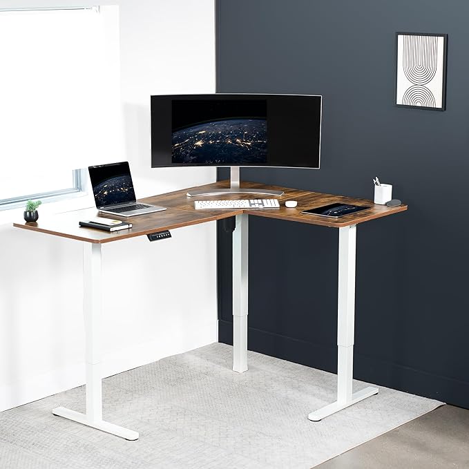 VIVO Electric Corner 63 x 47 inch L-Shaped Standing Desk, Memory Height - Image 8