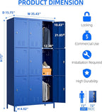 SUPEER 9 Doors Metal Locker for Employees - Image 3