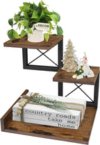 ELITEROO Desk Shelf Organizer, Wood Desktop Organizer Small Bookshelf, 3 Tier by ELITEROO