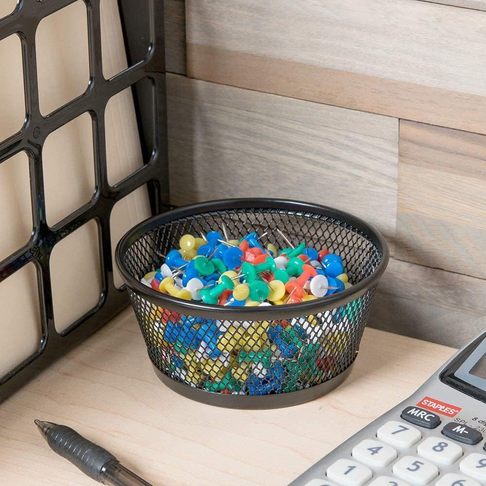 1InTheOffice Mesh Paper Clip Holder for Desk, Paperclip Holder, 2 Pack