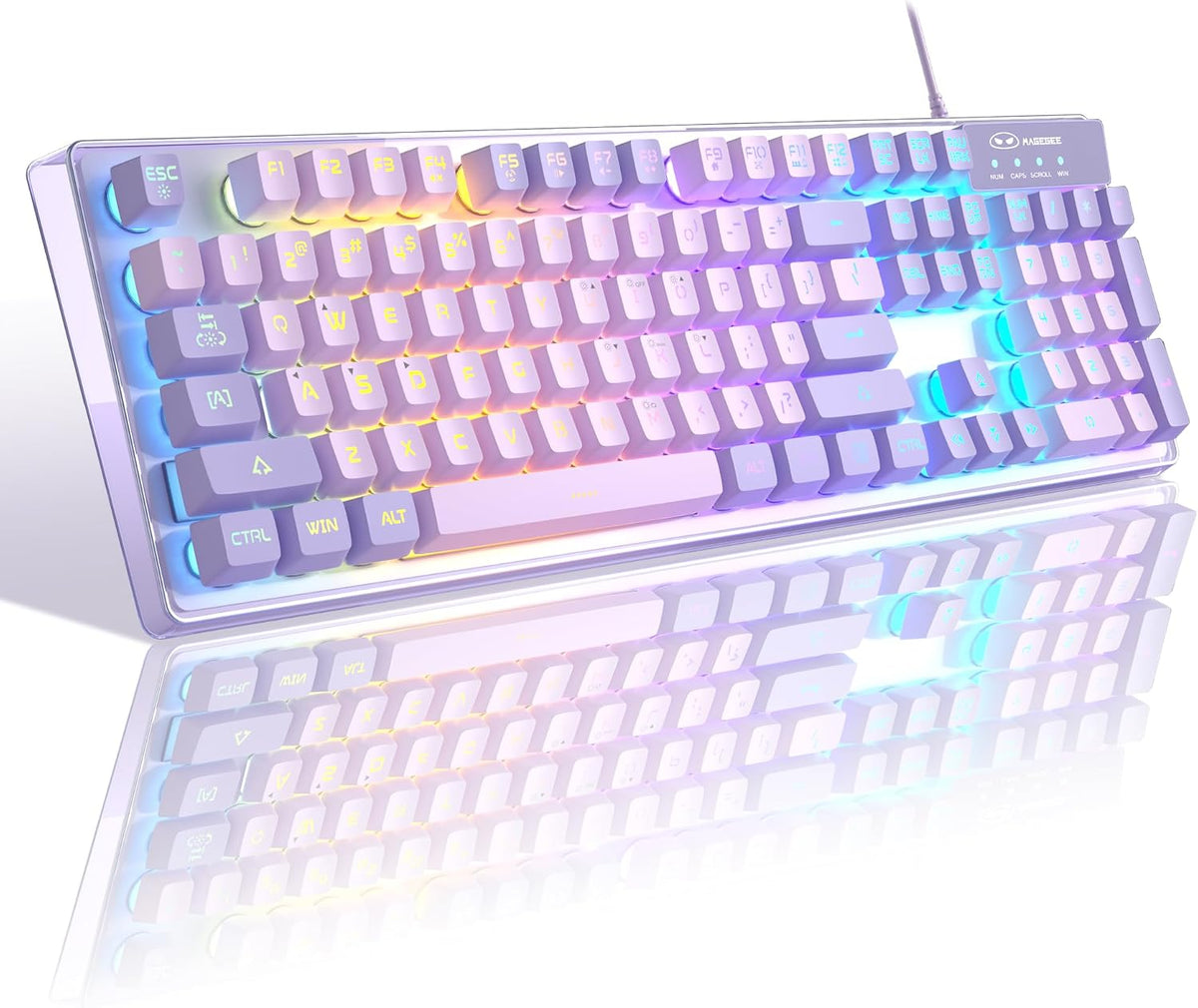 Gaming Keyboard and Mouse Combo, K1 RGB LED Backlit Wired Keyboard with 104 K...
