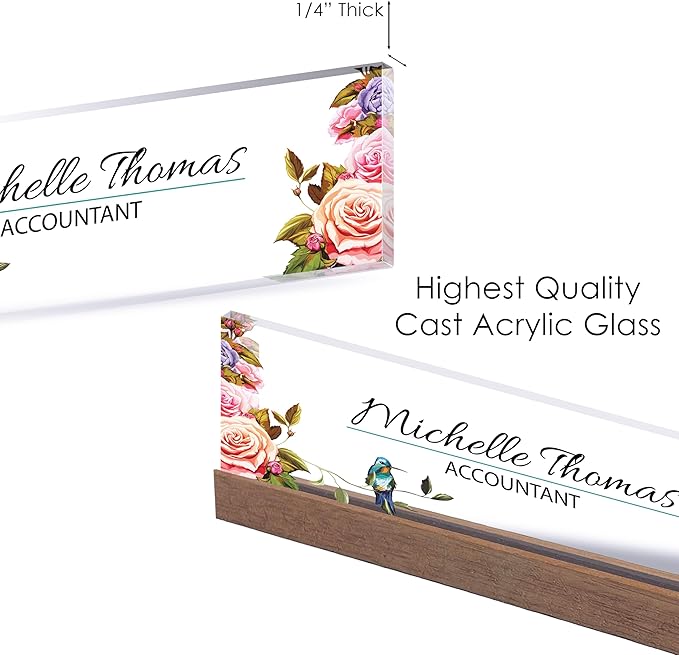 ARTBLOX | Office Personalized Name Plate Flower - Image 4