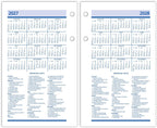 AT-A-GLANCE 2025 Desk Calendar Refill, Daily, 3-1/2" x 6", Standard, Loose-Leaf, QuickNotes (E5175025)