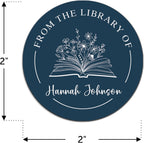 Personalized from The Library of Stickers - Custom Book Labels for Library (50-1000 Stickers)