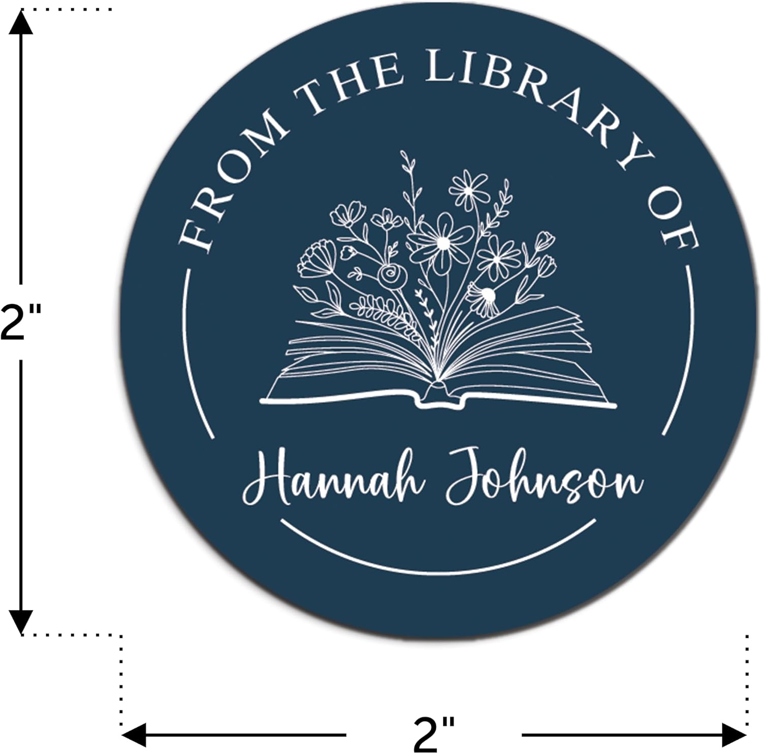 Personalized from The Library of Stickers - Custom Book Labels for Library (50-1000 Stickers)