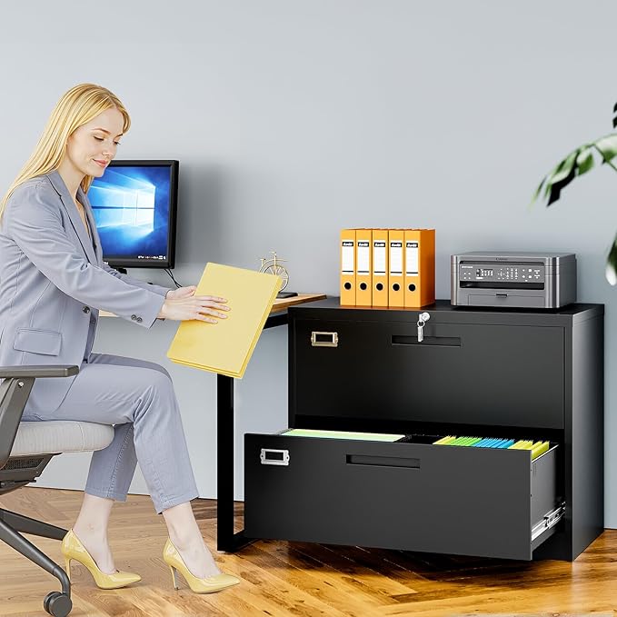 AFAIF 2 Drawer File Cabinets for Home Office, Metal Filing Cabinet - Image 2