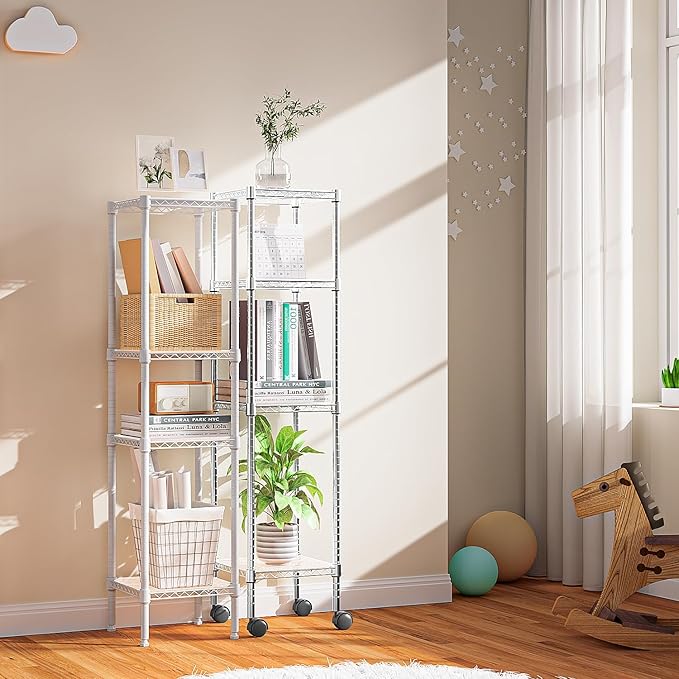 M MZG 480 lbs Storage Shelves 4 Tier Shelving Units - Image 8