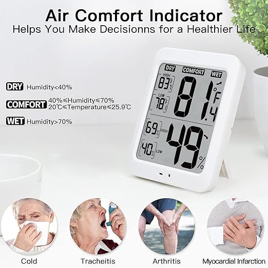 TXL Large Digital Hygrometer Indoor Thermometer - Image 7