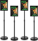 LEIFIDE 4 Pack Sign Holder Stand 8.5 x 11'' Adjustable Heavy Duty Pedestal by LEIFIDE