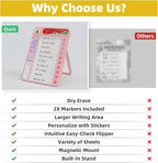 2-Pack Magnetic Chore Chart for Kids, ADHD Task Tracker Easy-Check Routine Dry - Image 7