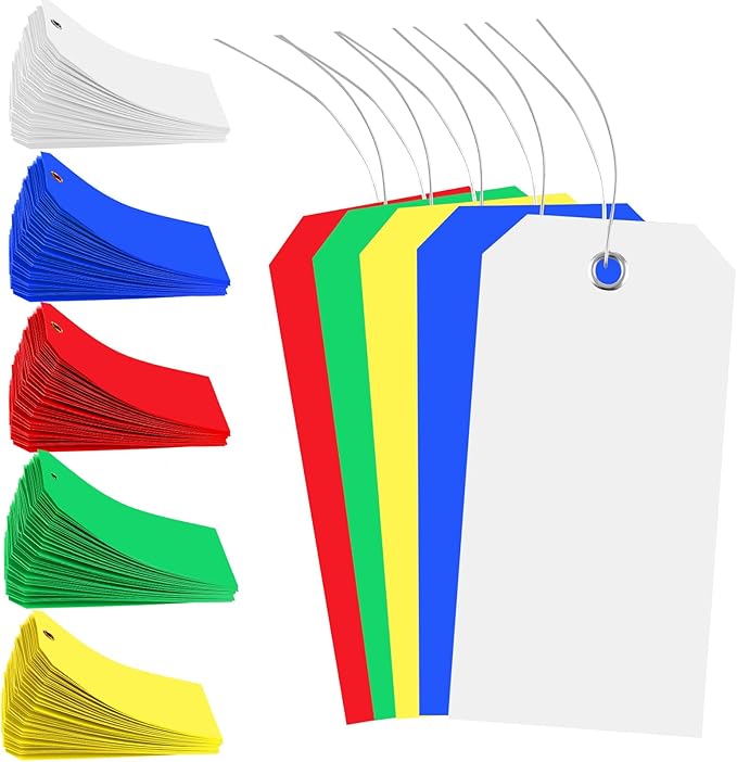 500 Plastic Shipping Tags with Wire by XUWAIDSGN