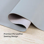 Wolaile PU Leather Desk Pad Blotter, Light Grey Waterproof Office Desktop Mat - Image 2