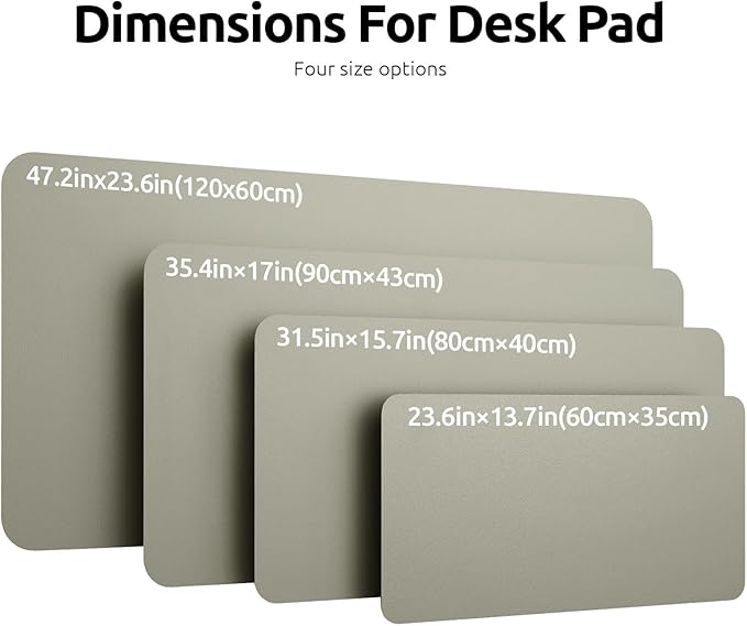 YSAGi Leather Desk Pad Protector, Office Desk Mat, Large Mouse Pad, Non-Slip PU - Image 8