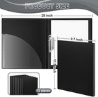 Teling 12 Pack Punchless Clamp Binder Folder 8.5 x 11 Inch Ringless Binder Holds - Image 2