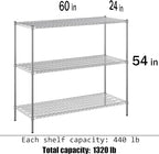 Regal Altair 24" Deep x 60" Wide x 54" Height Wire Shelving Kit | 3-Tier | NSF - Image 3